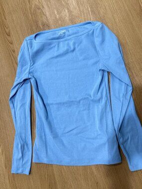 Blue boat neck size small women’s long sleeve from...